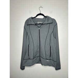 Eddie Bauer Women's Gray Zip Up Motion Athletic Long Sleeve Jacket Size 2XL